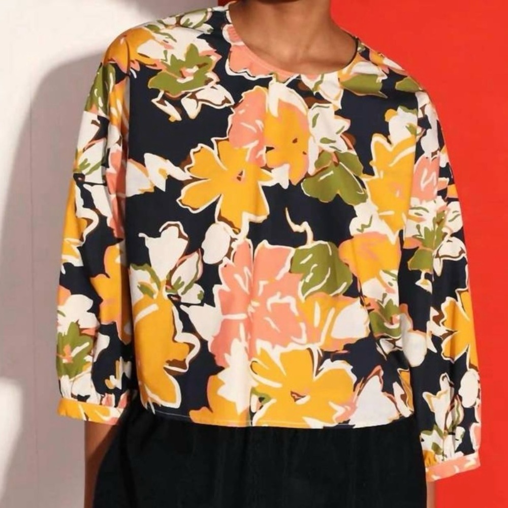 NWOT Women’s L.F. MARKEY Allo Top In Autumn Lyon Floral Size Medium/Large
